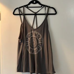 Grey loose tank